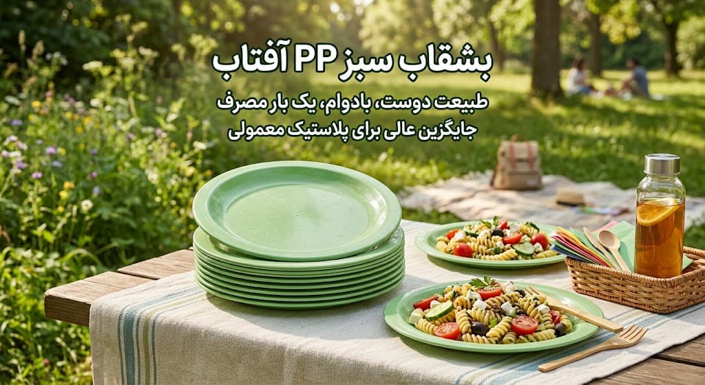 بشقاب سبز PP آفتاب